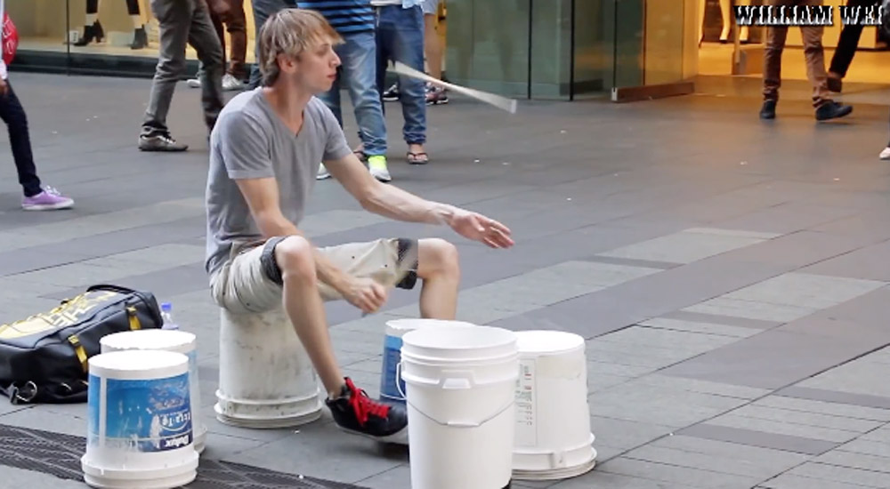 Best Street Drummer Ever This Paint Bucket Performance Will Blow Your Mind VIDEO