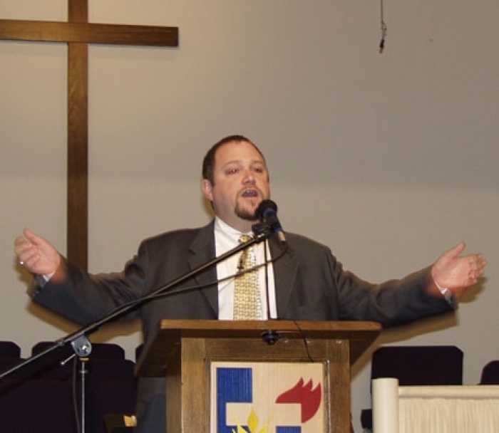 Jews for Jesus Executive Director David Brickner addressing the students at the Midwestern Baptist Theological Seminary campus in Kansas City, Missouri. 