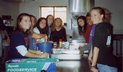 University of Virginia students from the Fellowship of Christian Athletes prepare breakfast at the Salvation Army every Saturday among other community service activities.