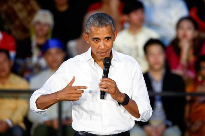 Participants listen as U.S. President Barack Obama holds a town hall-style meeting with a group of Young Southeast Asian Leaders Initiative (YSEALI) attendees, alongside his participation in the ASEAN Summit, at Souphanouvong University in Luang Prabang, Laos September 7, 2016.