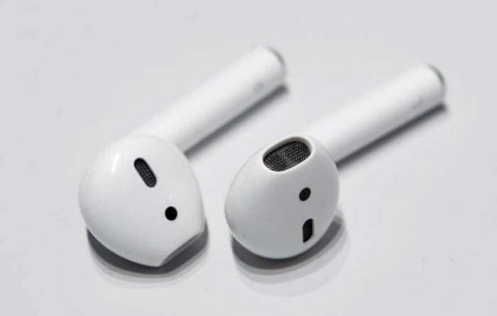 Apple AirPods are displayed during a media event in San Francisco, California, U.S. September 7, 2016.