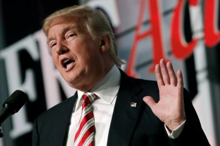 U.S. Republican presidential nominee Donald Trump speaks at the Values Voter Summit in Washington, D.C., U.S., September 9, 2016.