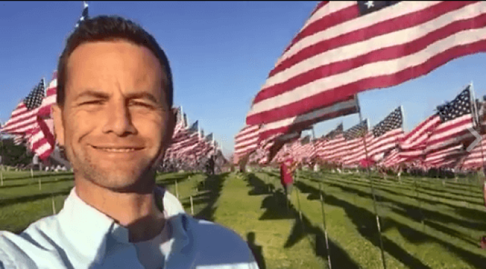 Kirk Cameron's 9/11 tribute at Pepperdine University in Malibu, California, on September 11, 2016.