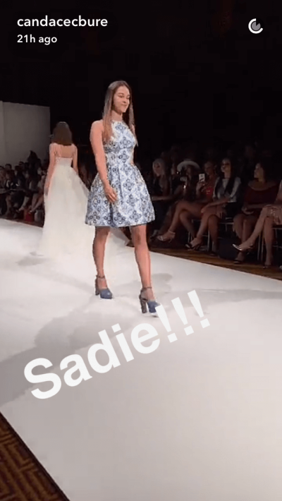 Sadie Robertson walks the runway at Sherri Hlll's Fashion Show, September 12, 2016.