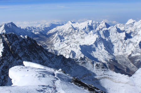 Mt. Everest, the Earth's highest mountain, appears in this undated photo; Nepal.