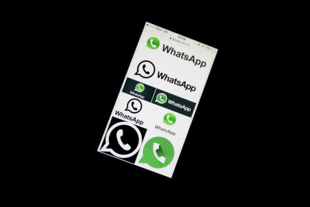 An illustration photo shows WhatsApp App logos on a mobile phone in Sao Paulo, Brazil, December 16, 2015.