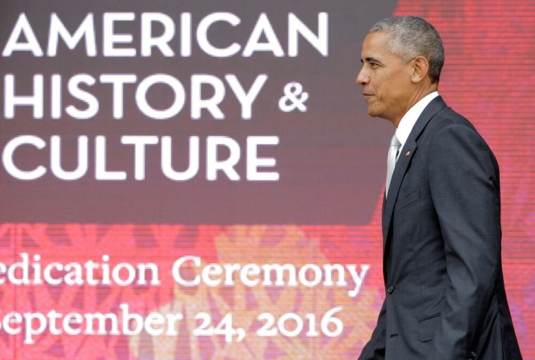 U.S. President Barack Obama walks after the dedication of the Smithsonian’s National Museum of African American History and Culture in Washington, U.S., September 24, 2016.