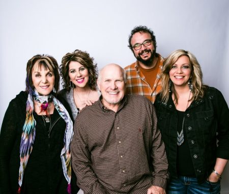 The Isaacs are pictured with NFL Hall-Of-Fame player Terry Bradshaw who executive produced the album 'Nature's Symphony in 432: a Journey from Pain to Praise.'