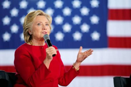 U.S. Democratic presidential nominee Hillary Clinton answers a question from the audience at a 'Family Town Hall' campaign stop in Haverford, Pennsylvania, U.S.October 4, 2016.