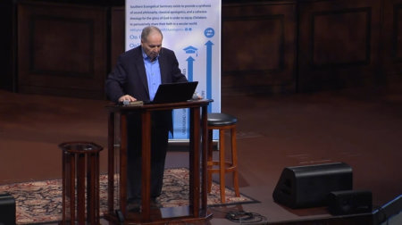 Norman Geisler speaks at the Southern Evangelical Seminary's 23rd annual National Conference on Christian Apologetics in Charlotte, North Carolina, October 14, 2016.