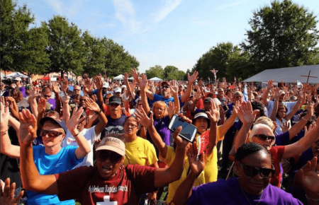 The second annual 'March for Jesus Augusta' on October 22, 2016, in Augusta, Georgia.