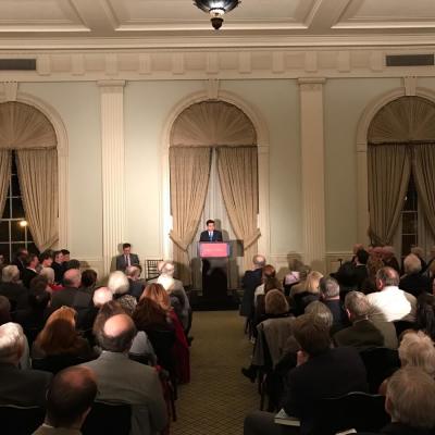 Russell Moore, President of the Ethics and Religious Liberty Commission (SBC), speaks at the annual First Things Erasmus Lecture in New York City, on October 24, 2016.