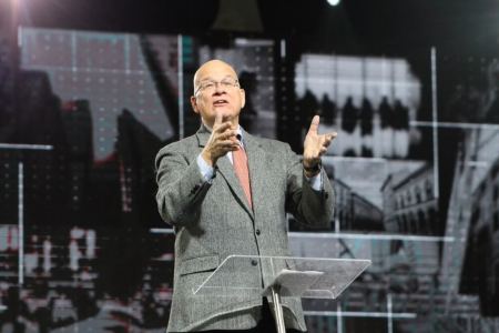 Dr. Timothy Keller, senior pastor at Redeemer Presbyterian Church, speaks at Movement Day Global Cities at the Jacob Javits Center in New York City on Thursday October 27, 2016.