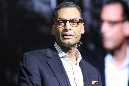 Dr. A.R. Bernard, founder and CEO of the Christian Cultural Center, New York City's largest evangelical congregation, and one of the largest independent churches in America, speaks at the closing ceremony of the 'Movement Day Global Cities' conference at the Jacob Javits Center in New York City on Thursday, October 27, 2016.