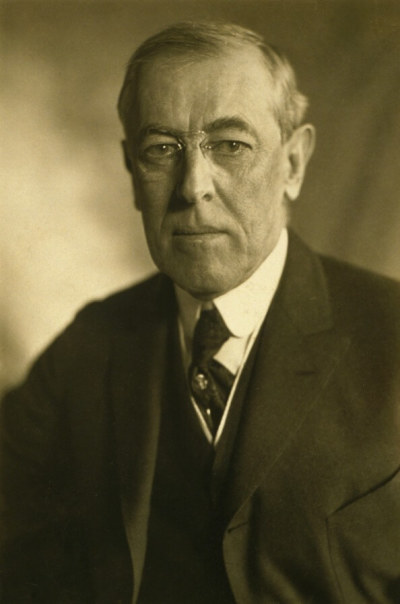 Woodrow Wilson, president of the United States of America from 1913 to 1921