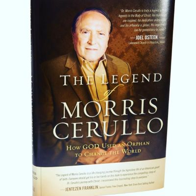 Cover art for 'The Legend of Morris Cerullo: How God Used an Orphan to Change the World' by Dr. Morris Cerullo, 2016.