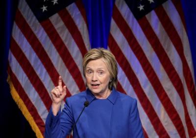 Hillary Clinton speaks to the Children's Defense Fund in Washington on November 16, 2016.