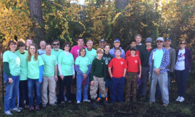 A team of volunteers from Woodlands Community Presbyterian Church of The Woodlands, Texas participating in the 2015 'Bless Friday' observance.