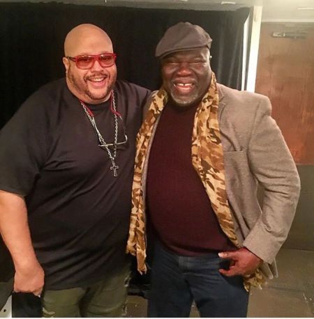 Gospel singer Fred Hammond with Bishop T.D. Jakes during the Gospel of Praise tour on November 20, 2016.