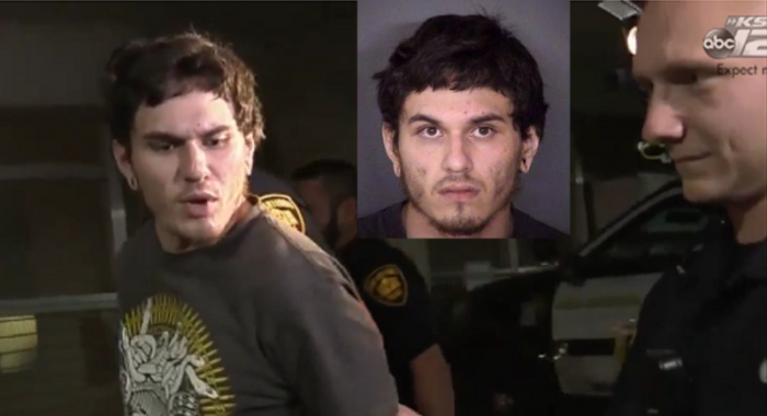 Teles Juarez, 21 (L and C) is shown after his arrest.