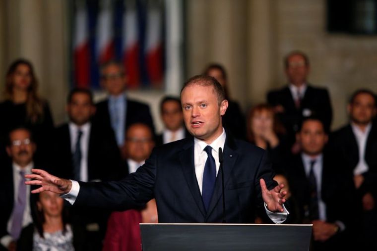 Malta's Prime Minister Joseph Muscat addresses a news conference outside his office at Auberge de Castille after the presentation of the 2017 Budget speech in Valletta, Malta, October 17, 2016.