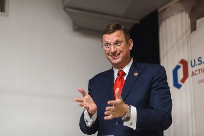 Rep. Doug Collins, R-Ga., speaks at the Law, Order, and Smart Justice Forum hosted by the U.S. Justice Action Network and the Coalition for Public Safety in Washington, D.C. on Dec. 6, 2016.