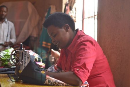 Juliet was given a 0 scholarship from World Help to attend a vocational school where she became a skilled seamstress.