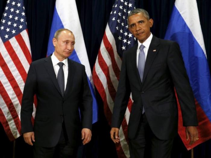 U.S. President Barack Obama and Russian President Vladimir Putin meet at the United Nations General Assembly in New York September 28, 2015.