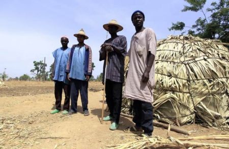 Fulani herdsmen pose for a picture in Zango, Zango-kataf local govt, Kaduna State, Nigeria, on March 22, 2014.