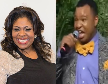 Gospel singer Kim Burrell (L) and Andrew Caldwell (R).