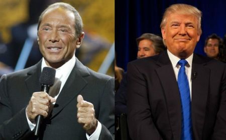 Legendary singer, Paul Anka (L) and President-elect Donald Trump.