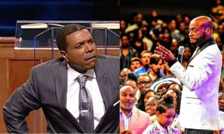 Megachurch Pastors Creflo Dollar (L) and Eddie Long (R).