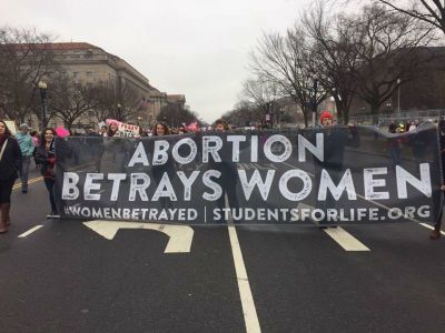 Students for Life America at the Women's March on Washington, January 21, 2017.