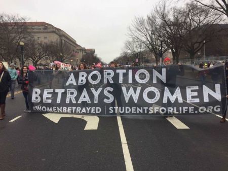 Students for Life America at the Women's March on Washington, January 21, 2017.