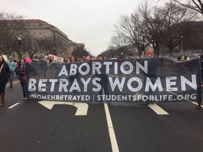 Students for Life America at the Women's March on Washington, January 21, 2017.