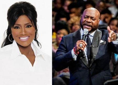 Televangelist Juanita Bynum (L) and the late Bishop Eddie Long (R)