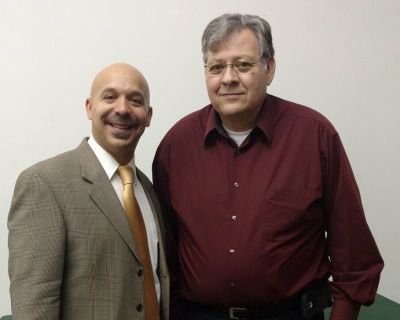 Indian Mound Avenue Church of Christ Senior Minister Greg Jasper (Left) and Associate Minister Tom Menges (Right). On New Year's Day 2017, three congregations, one predominantly Caucasian, one predominantly African-American, and one Hispanic, officially merged into one church located in Norwood, Ohio.