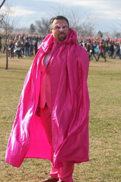 Levi Daniel Perez dresses up as 'Don Juan de San Juan' at the March for Life in Washington, D.C. on Jan. 27, 2017.