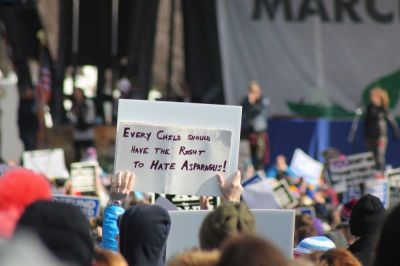 A participant in the 2017 March for Life holds up a pro-life sign in Washington, D.C. on Jan. 27, 2017.