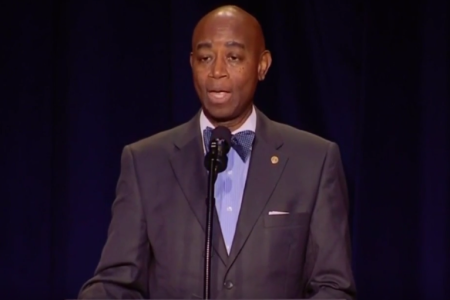 U.S. Senate Chaplain and Rear Admiral Barry Black, giving remarks as the keynote speaker for the National Prayer Breakfast held in Washington, DC on Thursday, February 2, 2017.