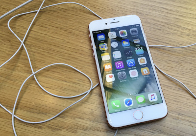 An iPhone 7 is displayed in a store in London, Britain October 4, 2016.