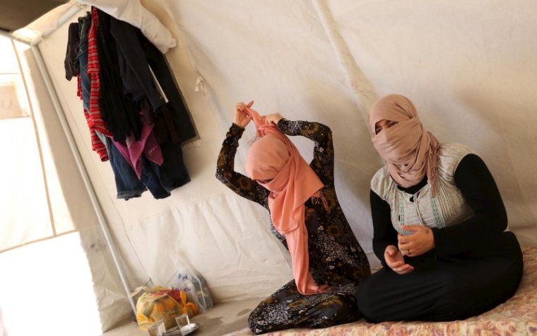 Yazidi women targeted by ISIS in this undated photo.