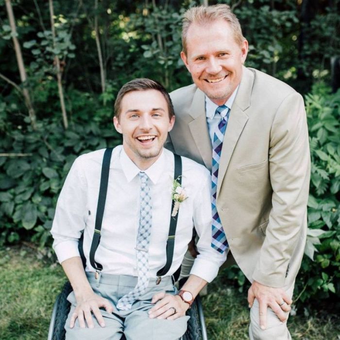 Pastor Jeffrey Sorvik, 52, and his son Josh.