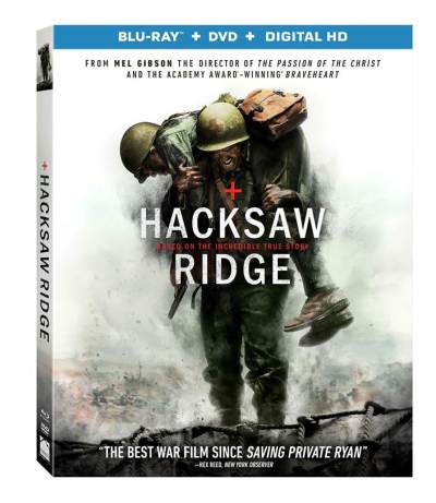 Mel Gibson's 'Hacksaw Ridge' tells the true story of World War II medic Desmond Doss and is available on DVD.