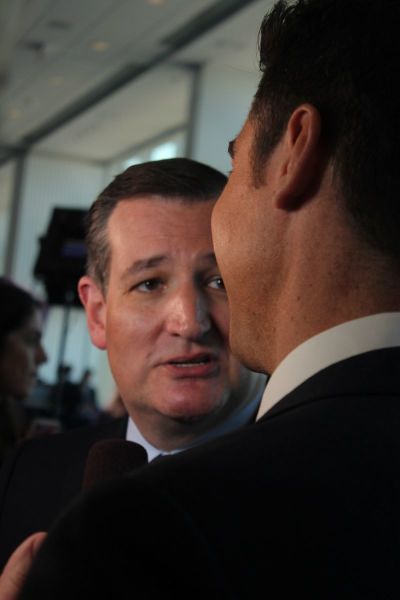 Texas Sen. Ted Cruz speaks with Fox News at the Conservative Political Action Conference held at the Gaylord National Resort and Convention Center in Oxon Hill, Maryland on Feb. 23, 2017.