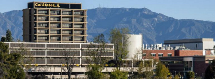 A photo of the campus of California State University, Los Angeles.