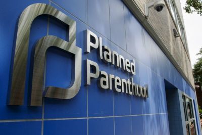 A sign is pictured at the entrance to a Planned Parenthood building in New York August 31, 2015. Picture taken August 31, 2015.