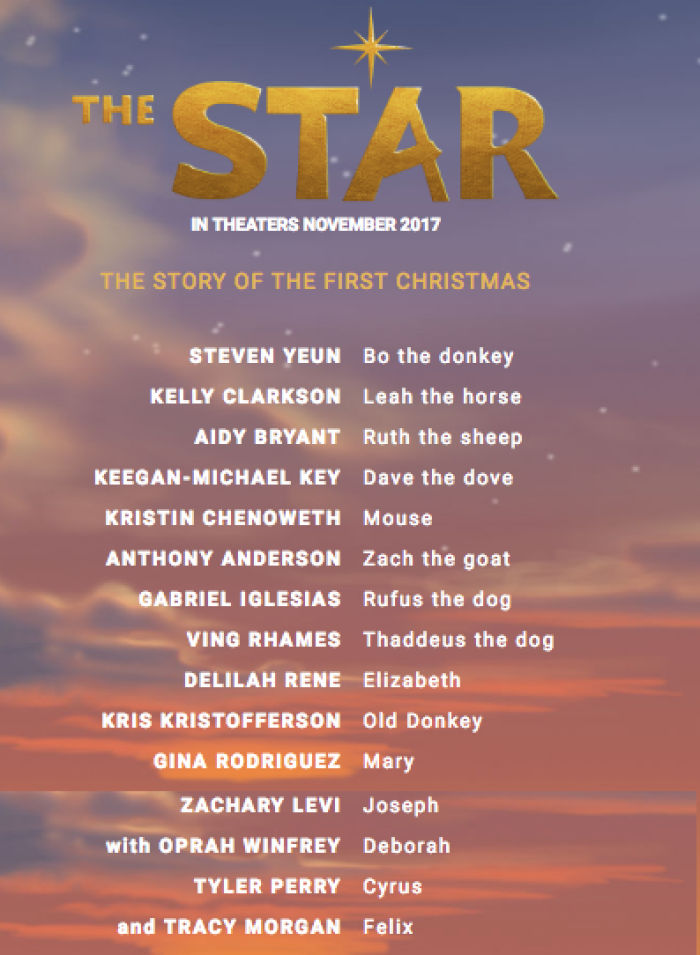 'The Star' will be in theaters nationwide in November 2017.