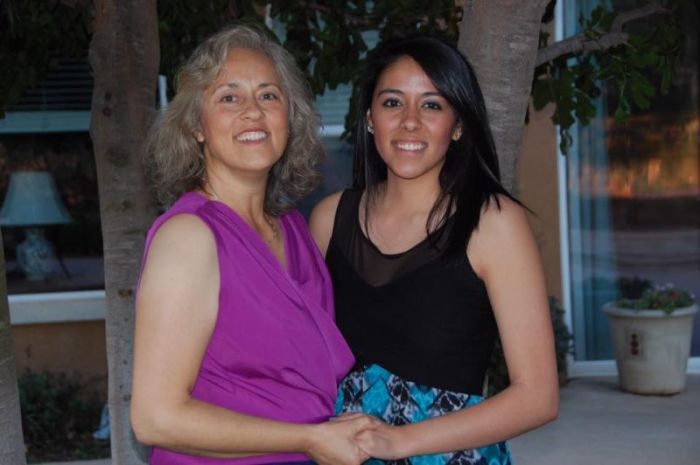 The late Catherine Kennedy (L), with her daughter Alicia de la Rosa.