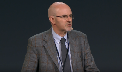 Leonardo De Chirico, Italian evangelical pastor of the Church Breccia di Roma, giving remarks at the 2017 Ligonier National Conference in Orlando, Florida.